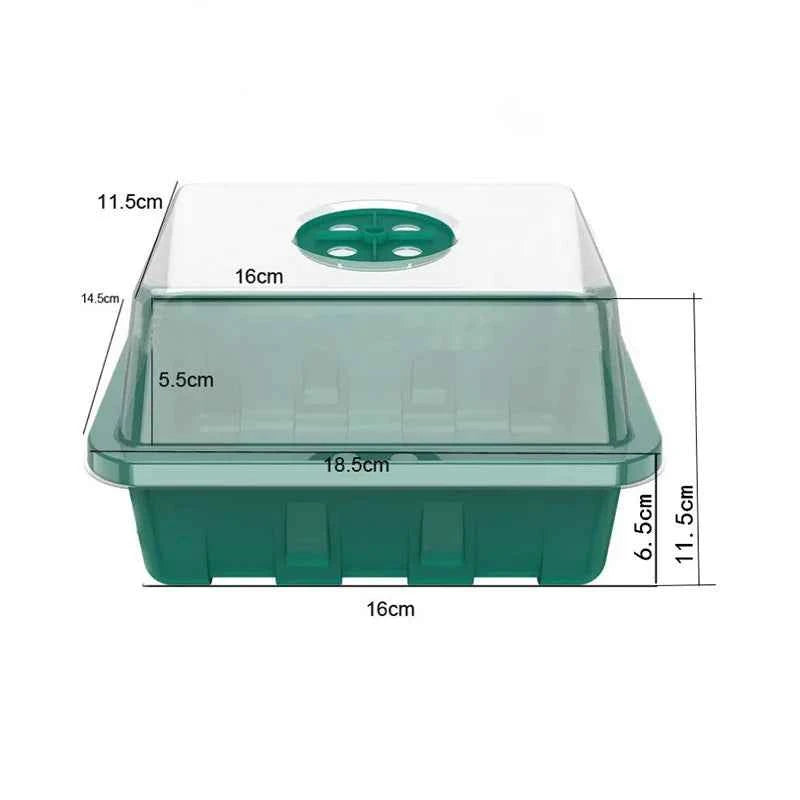 12-Topf Samenstarter-Tablett Pflanzenstarter-Set mit Basis