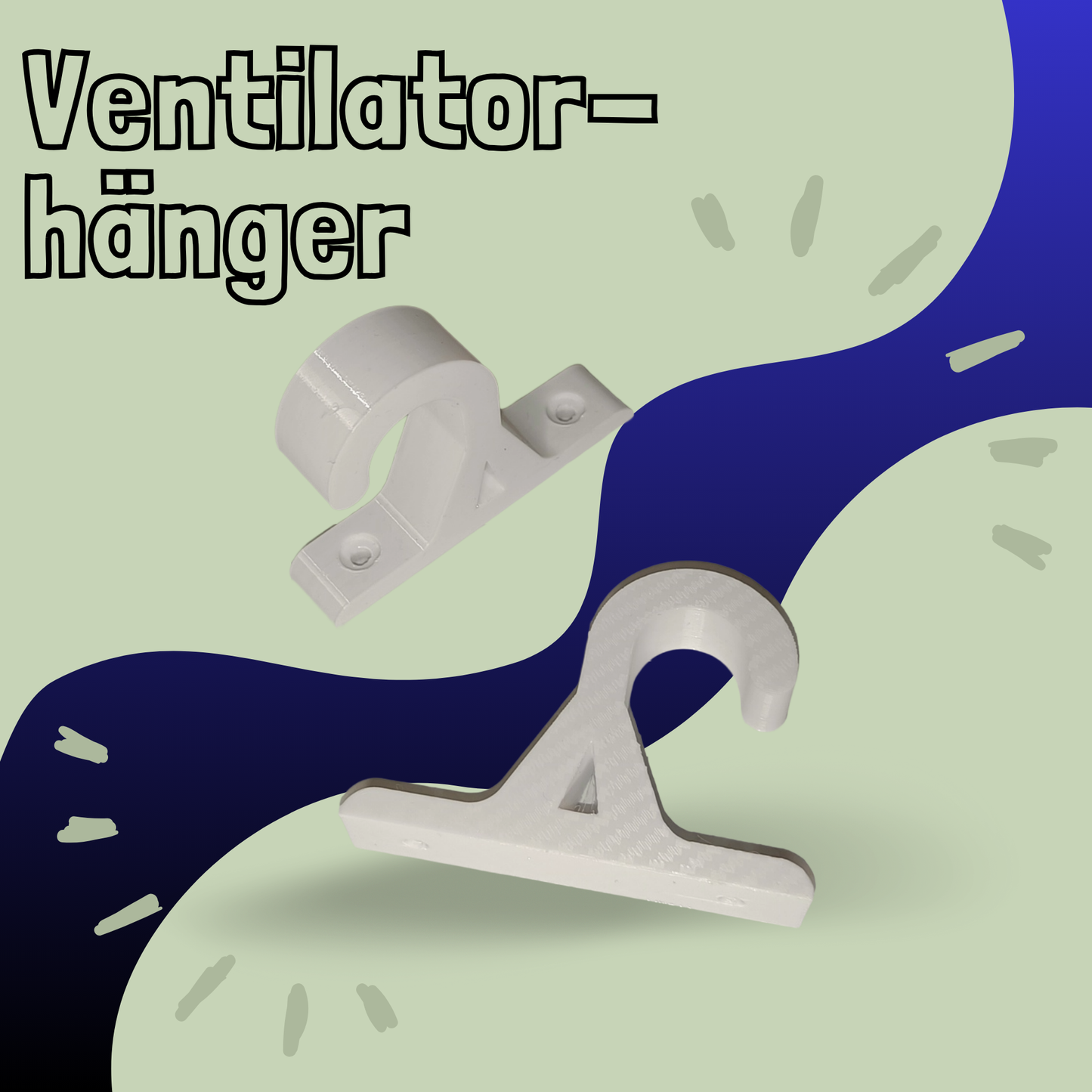 Lüfterhalter mit Schraubaufnahme