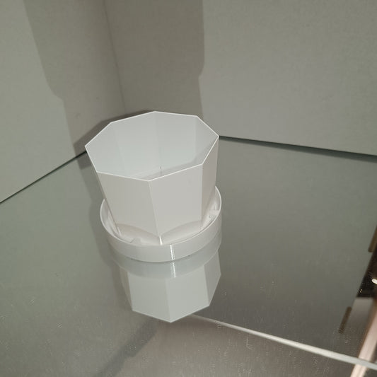 Moderner 3D-gedruckter Pflanzentopf – Hydrokultur geeignet