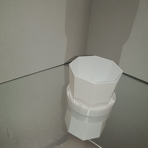 Moderner 3D-gedruckter Pflanzentopf – Hydrokultur geeignet
