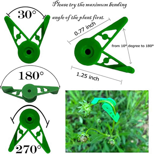 Pflanzen-Bender Clips (20/30/50 Stück) – 270° verstellbar – Low-Stress-Stem-Trainer für besseres Pflanzenwachstum