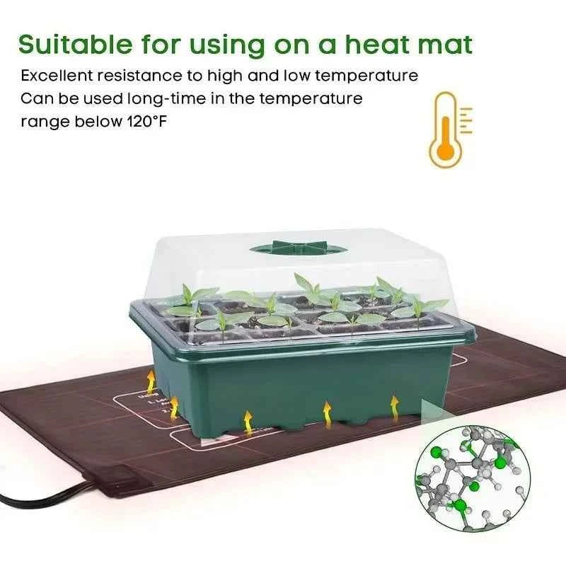 12-Topf Samenstarter-Tablett Pflanzenstarter-Set mit Basis
