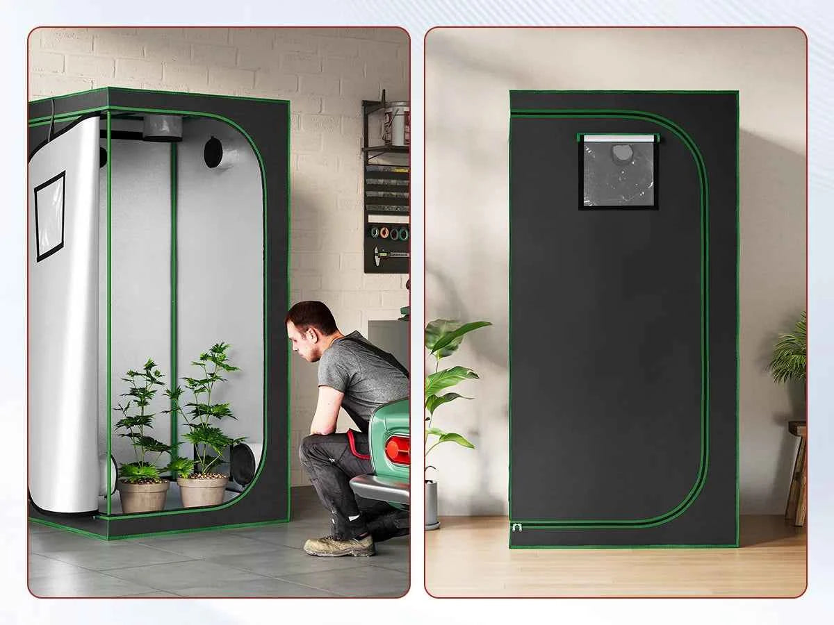 Growzelt mit Sichtfenstern – Reflektierendes Gewächshaus für Innenbalkon & Urban Gardening