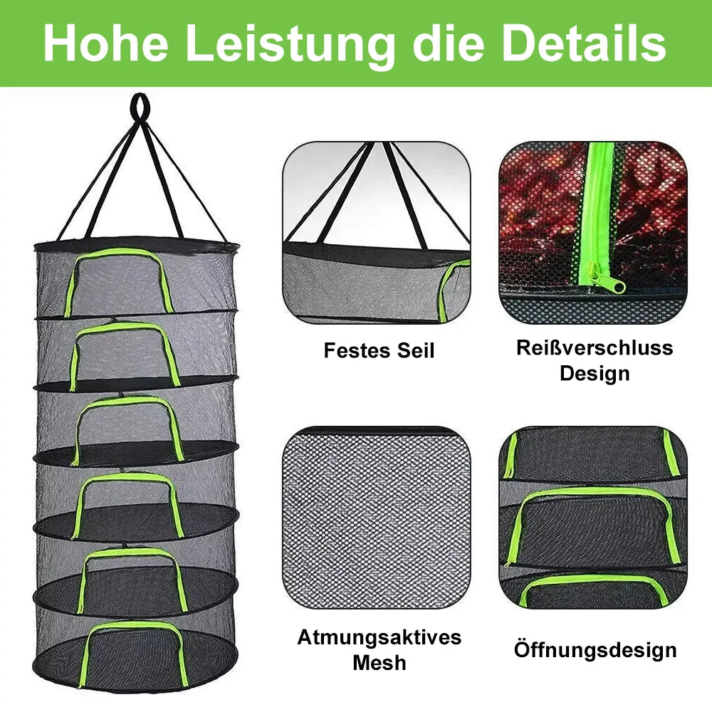 Hängendes Trockennetz für Kräuter & Pflanzen (4 / 6 / 8 Schichten) - Littlefarmerrs23