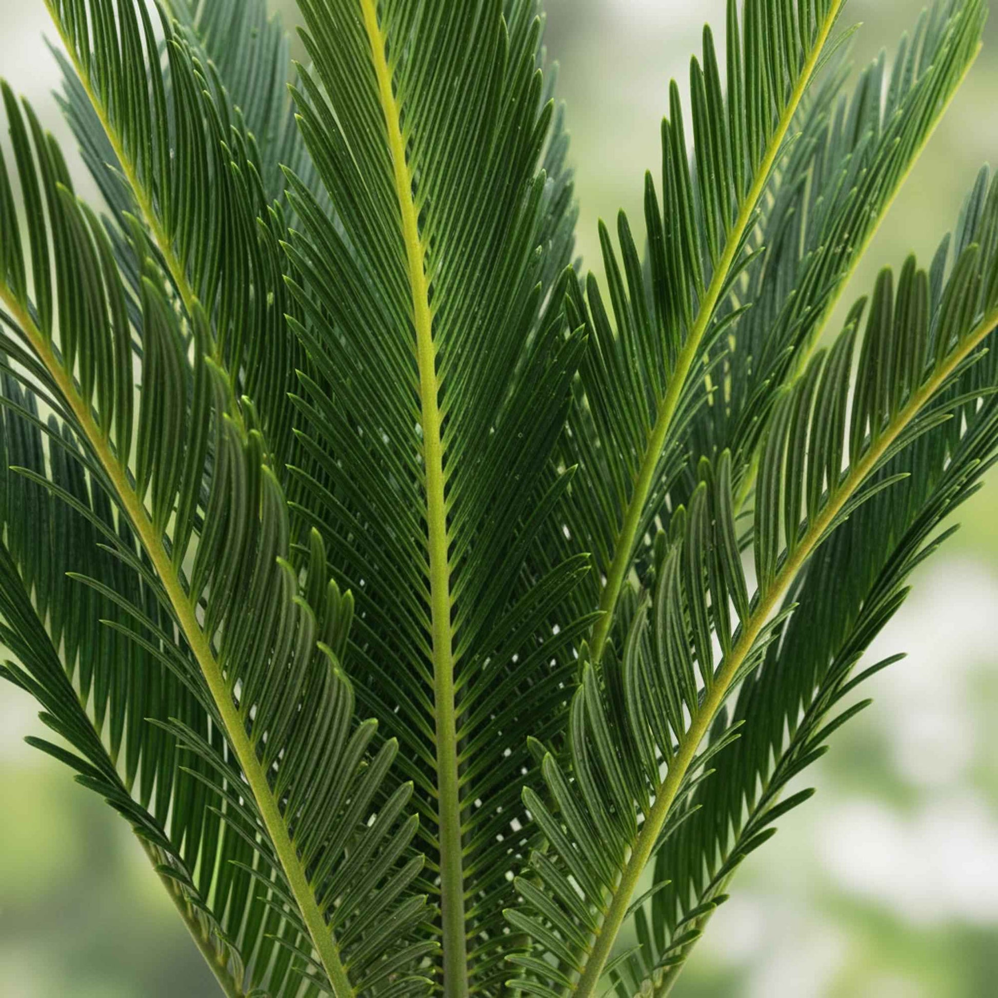 Green boutiQ - Zimmerpflanze - Cycas revoluta - Palmfarn - Wenig Pflege - Grün - 1 - Topf 14cm - Höhe 45cm