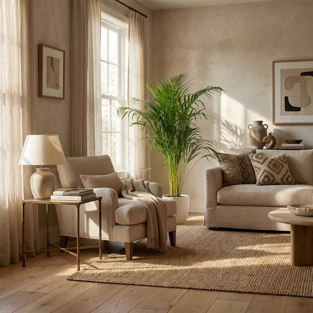 Areca Palm (Dypsis) mit Potter Weiß - 100cm - Ø21